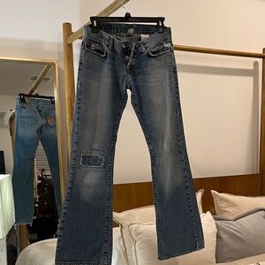 Lucky Brand Flare Jeans in Washed Blue